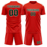 Custom Orange Red Green Soccer Jersey