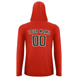 Custom Orange Red Dark Green UV-Hoodie