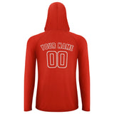 Custom Orange Red Orange Red UV-Hoodie
