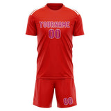 Custom Orange Red Pink Soccer Jersey