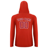 Custom Orange Red Red UV-Hoodie