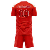 Custom Orange Red Red Soccer Jersey