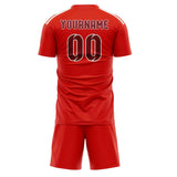 Custom Orange Red Crimson Red Soccer Jersey