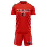 Custom Orange Red Crimson Red Soccer Jersey