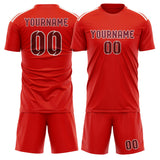 Custom Orange Red Crimson Red Soccer Jersey
