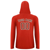 Custom Orange Red Coral Red UV-Hoodie