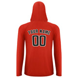 Custom Orange Red Black UV-Hoodie