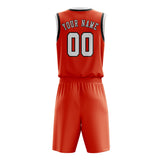 Custom Orange Red White Basketball Set