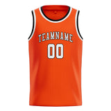 Custom Orange Red & White Colors Design Sports Basketball Jersey