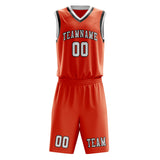 Custom Orange Red White Basketball Set