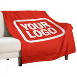 Custom Orange Red White Blanket
