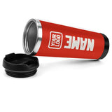 Custom Orange Red White Stainless Steel Water Cup