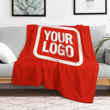 Custom Orange Red White Blanket