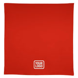 Custom Orange Red White Square Table Cloth