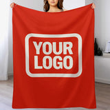 Custom Orange Red White Blanket