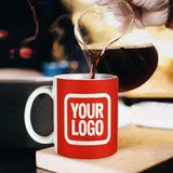 Custom Orange Red White Mug