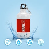 Custom Orange Red White Sports Bottle