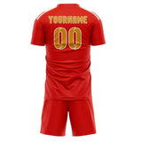 Custom Orange Red Yellow Soccer Jersey