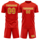 Custom Orange Red Yellow Soccer Jersey