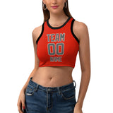 Custom Orange Red Dark Grey Sleeveless Tank Top