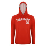 Custom Orange Red Light Pink UV-Hoodie