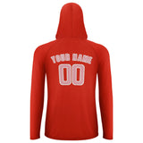 Custom Orange Red Light Pink UV-Hoodie