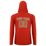 Custom Orange Red Khaki UV-Hoodie