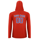 Custom Orange Red Light Purple UV-Hoodie