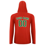 Custom Orange Red Emerald Green UV-Hoodie