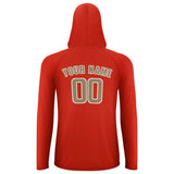 Custom Orange Red Light Khaki UV-Hoodie