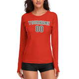Custom Orange Red Blue Green Women's Long-Sleeve Shirt