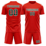 Custom Orange Red Blue Green Soccer Jersey