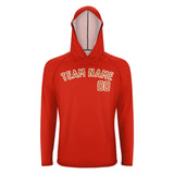 Custom Orange Red Orange UV-Hoodie