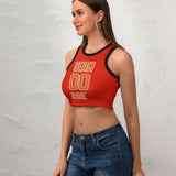 Custom Orange Red Orange Sleeveless Tank Top