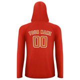 Custom Orange Red Orange UV-Hoodie
