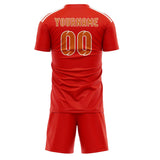 Custom Orange Red Orange Soccer Jersey