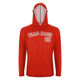 Custom Orange Red Copper Rose UV-Hoodie