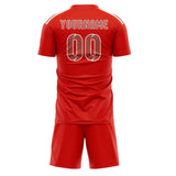 Custom Orange Red Copper Rose Soccer Jersey