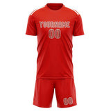 Custom Orange Red Copper Rose Soccer Jersey