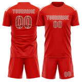 Custom Orange Red Copper Rose Soccer Jersey
