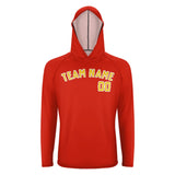 Custom Orange Red Gold UV-Hoodie