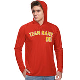 Custom Orange Red Gold UV-Hoodie