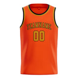 Custom Orange Red & Yellow Colors Design Sports Basketball Jersey