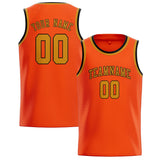Custom Orange Red & Yellow Colors Design Sports Basketball Jersey
