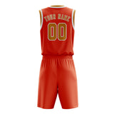 Custom Orange Red Yellow Basketball Set
