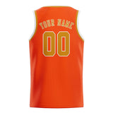 Custom Orange Red & Yellow Colors Design Sports Basketball Jersey