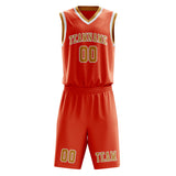 Custom Orange Red Yellow Basketball Set