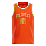 Custom Orange Red & Yellow Colors Design Sports Basketball Jersey