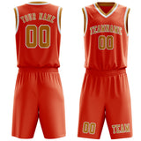 Custom Orange Red Yellow Basketball Set