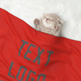Custom Orange Red Dark Grey Pet Blanket